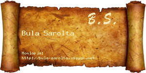 Bula Sarolta névjegykártya