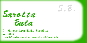 sarolta bula business card